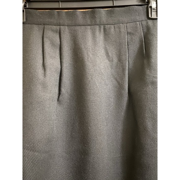 Vintage Lucia Wool Blend Black Ribbed Maxi Pencil Skirt Sz 6 Elastic Back - Picture 2 of 12